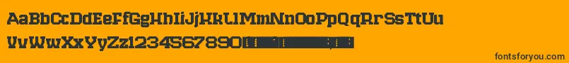 RavenSlab Font – Black Fonts on Orange Background