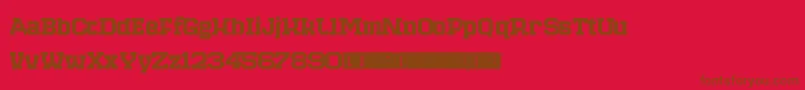 RavenSlab Font – Brown Fonts on Red Background