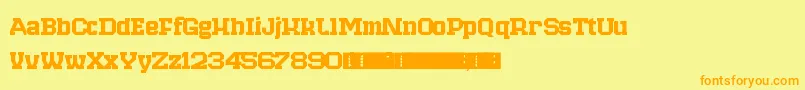 RavenSlab Font – Orange Fonts on Yellow Background