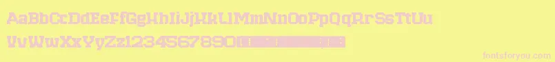 RavenSlab Font – Pink Fonts on Yellow Background
