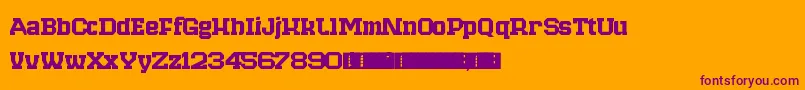 RavenSlab Font – Purple Fonts on Orange Background