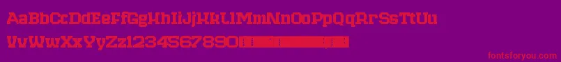 RavenSlab Font – Red Fonts on Purple Background