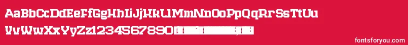 RavenSlab Font – White Fonts on Red Background