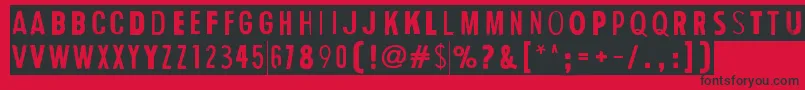 HumanErrorGrim Font – Black Fonts on Red Background