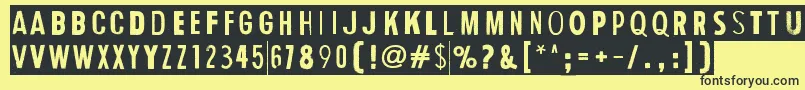 HumanErrorGrim Font – Black Fonts on Yellow Background