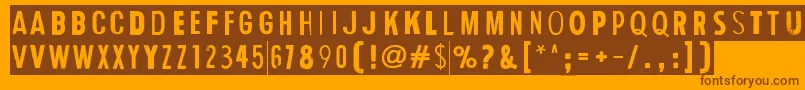 HumanErrorGrim Font – Brown Fonts on Orange Background