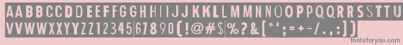 HumanErrorGrim Font – Gray Fonts on Pink Background