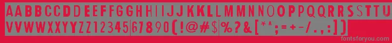 HumanErrorGrim Font – Gray Fonts on Red Background