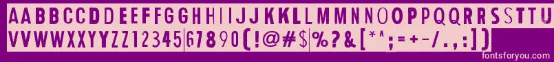 HumanErrorGrim Font – Pink Fonts on Purple Background