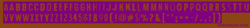 HumanErrorGrim Font – Purple Fonts on Brown Background