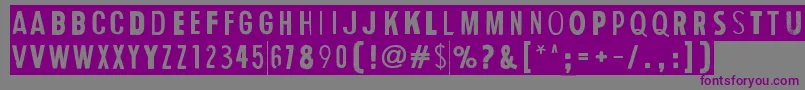 Шрифт HumanErrorGrim – фиолетовые шрифты на сером фоне