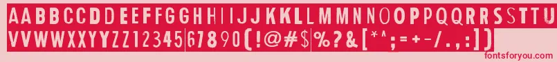 HumanErrorGrim Font – Red Fonts on Pink Background
