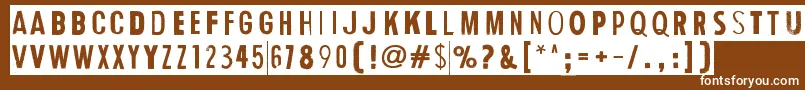 HumanErrorGrim Font – White Fonts on Brown Background