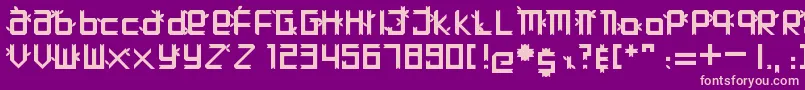 Hutan Font – Pink Fonts on Purple Background