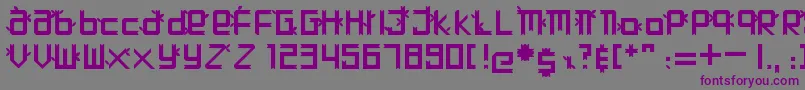 Шрифт Hutan – фиолетовые шрифты на сером фоне