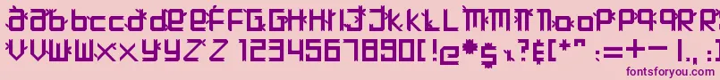 Hutan Font – Purple Fonts on Pink Background