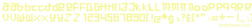 Шрифт Hutan – жёлтые шрифты