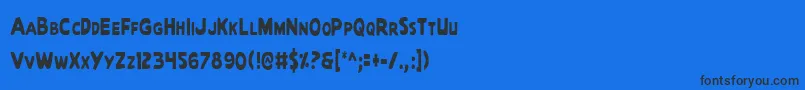 Шрифт QuartermainCondensed – чёрные шрифты на синем фоне