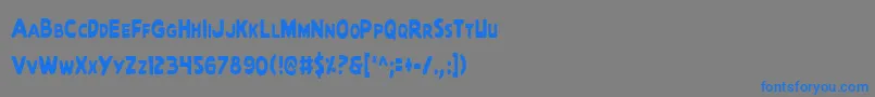 フォントQuartermainCondensed – 灰色の背景に青い文字
