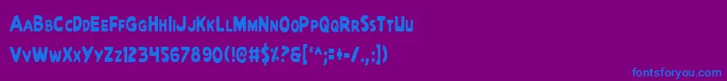 Police QuartermainCondensed – polices bleues sur fond violet