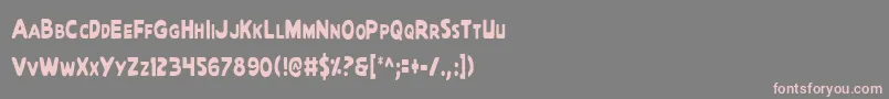 フォントQuartermainCondensed – 灰色の背景にピンクのフォント