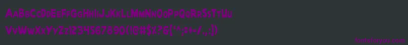 QuartermainCondensed Font – Purple Fonts on Black Background