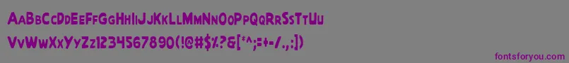 Шрифт QuartermainCondensed – фиолетовые шрифты на сером фоне