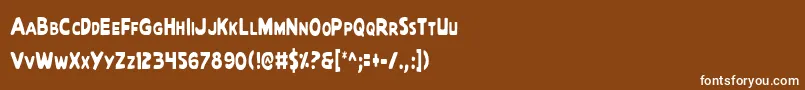 QuartermainCondensed Font – White Fonts on Brown Background