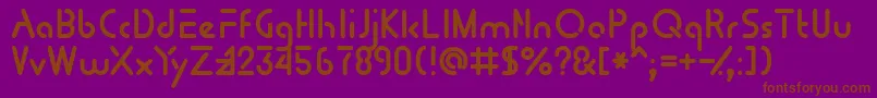 Tomoprg Font – Brown Fonts on Purple Background