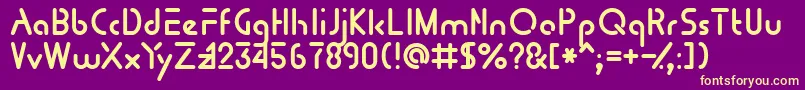 Tomoprg Font – Yellow Fonts on Purple Background