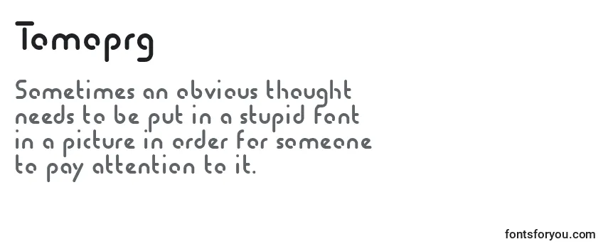 Review of the Tomoprg Font