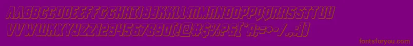 Antilles3Dital-Schriftart – Braune Schriften auf violettem Hintergrund