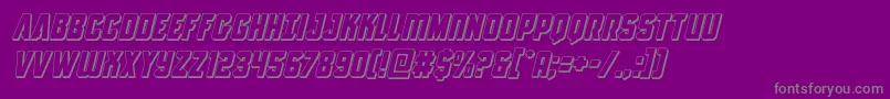 Antilles3Dital-Schriftart – Graue Schriften auf violettem Hintergrund