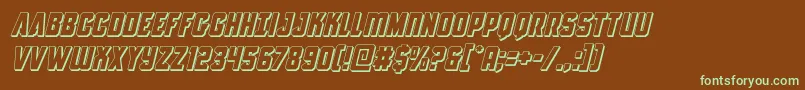Antilles3Dital Font – Green Fonts on Brown Background