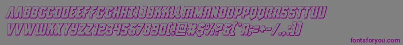 Шрифт Antilles3Dital – фиолетовые шрифты на сером фоне