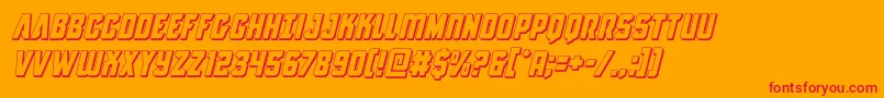Antilles3Dital Font – Red Fonts on Orange Background