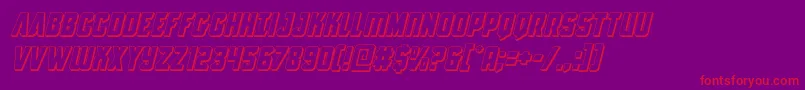 Antilles3Dital-Schriftart – Rote Schriften auf violettem Hintergrund