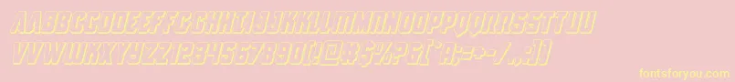 Antilles3Dital Font – Yellow Fonts on Pink Background