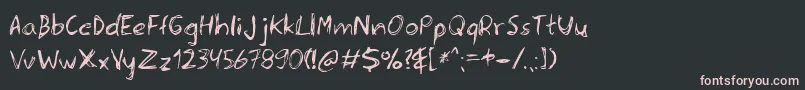 Sererg Font – Pink Fonts on Black Background