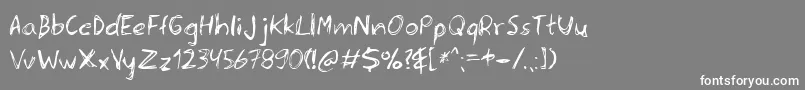 Sererg Font – White Fonts on Gray Background
