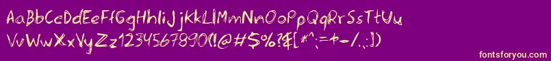 Sererg Font – Yellow Fonts on Purple Background