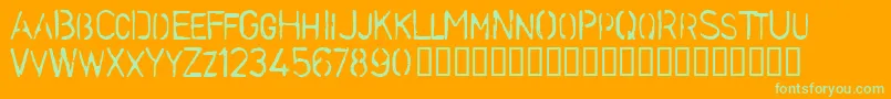 Stenb Font – Green Fonts on Orange Background