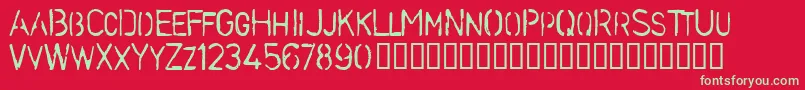Stenb Font – Green Fonts on Red Background