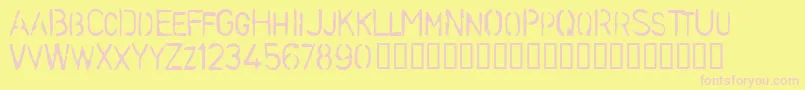 Stenb Font – Pink Fonts on Yellow Background