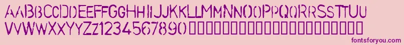 Stenb Font – Purple Fonts on Pink Background