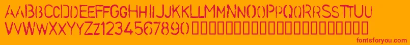 Stenb Font – Red Fonts on Orange Background