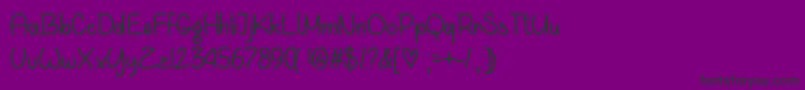 WaitingForYouOtf Font – Black Fonts on Purple Background