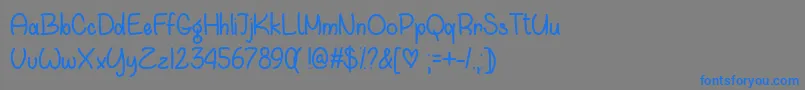 WaitingForYouOtf Font – Blue Fonts on Gray Background