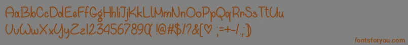 WaitingForYouOtf Font – Brown Fonts on Gray Background