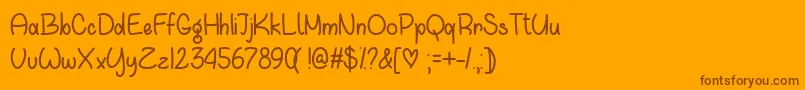 WaitingForYouOtf Font – Brown Fonts on Orange Background